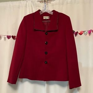 Kasper ASL Red Blazer & Skirt Set